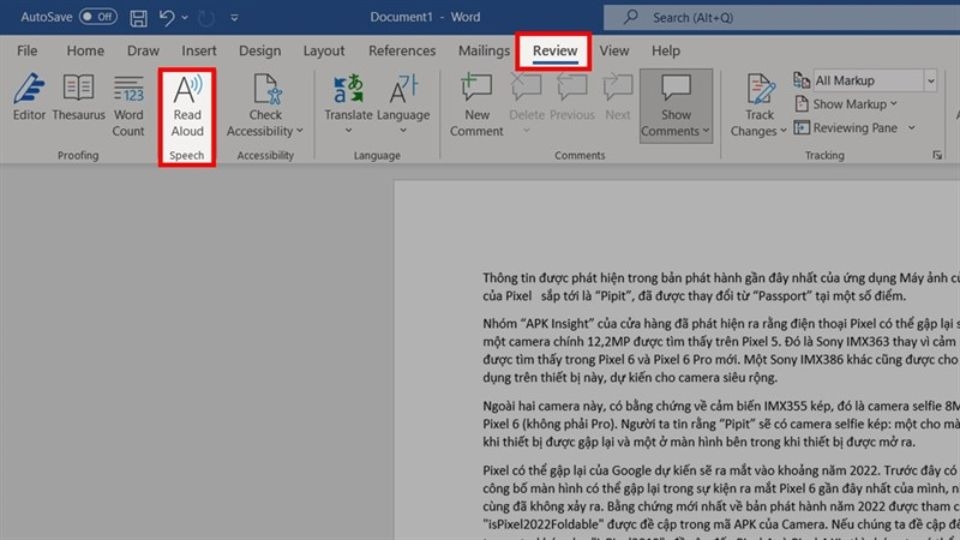 MS Word 2019 dễ dàng ra lệnh bằng giọng nói