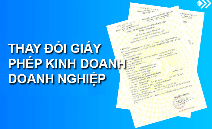 Thay đổi giấy phép đăng ký kinh doanh