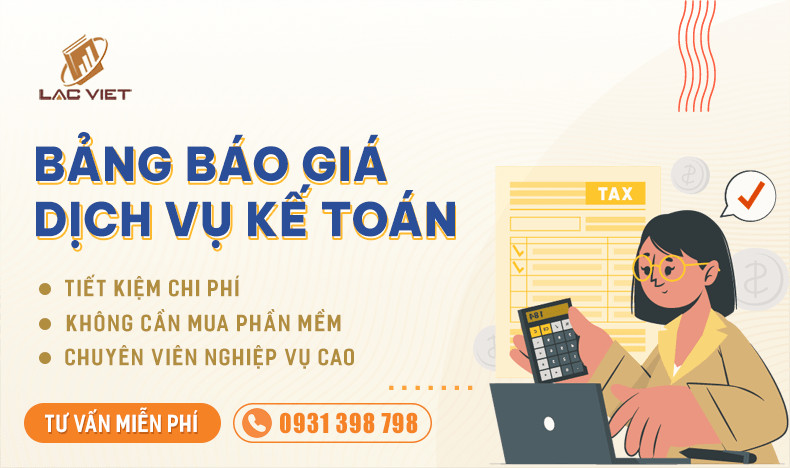 Bảng giá dịch vụ kế toán trọn gói